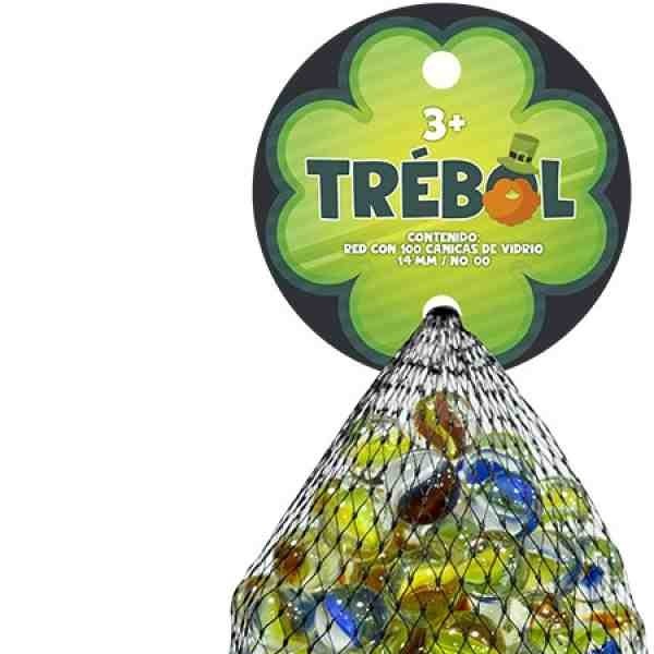 CANICAS TREBOL RED C100 PZ. SURT. C.50